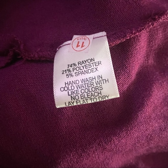 GIBSONLOOK Convertible Neckline Cozy Fleece Tunic In Deep Violet Size XL NWT - Picture 3 of 4